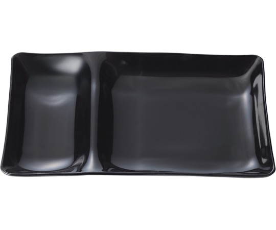 福井クラフト 25cm 長角ABS2点プレート 黒艶消(裏黒) 50028715 1個（ご注文単位1個）【直送品】