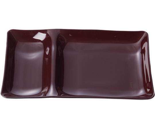 福井クラフト 25cm 長角ABS2点プレート 新溜(裏黒) 50028720 1個（ご注文単位1個）【直送品】