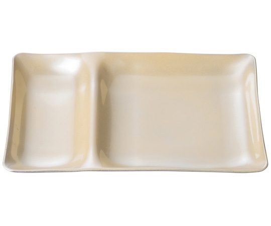 福井クラフト 25cm 長角ABS2点プレート 黄金銀彩裏黒塗 55202780 1個（ご注文単位1個）【直送品】