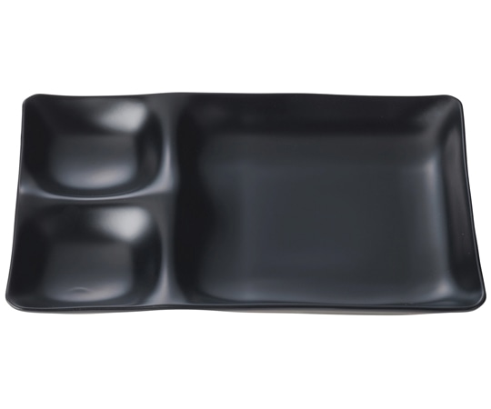 福井クラフト 25cm 長角ABS1/2プレート 黒艶消(裏黒) 50028735 1個（ご注文単位1個）【直送品】