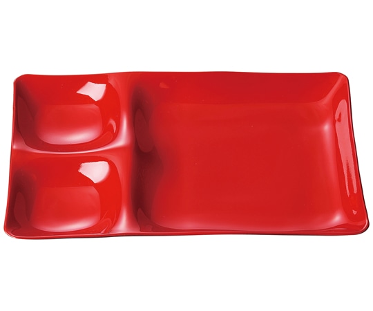 福井クラフト 25cm 長角ABS1/2プレート 赤二度塗(裏黒) 55202800 1個（ご注文単位1個）【直送品】