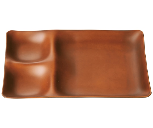 福井クラフト 25cm 長角ABS1/2プレート ブラウン(裏黒) 55202790 1個（ご注文単位1個）【直送品】