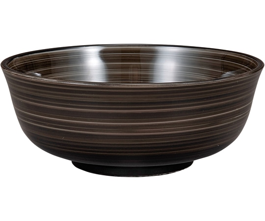 福井クラフト PBT・A平布袋麺鉢 総黒刷毛目塗り 30045770 1個（ご注文単位1個）【直送品】