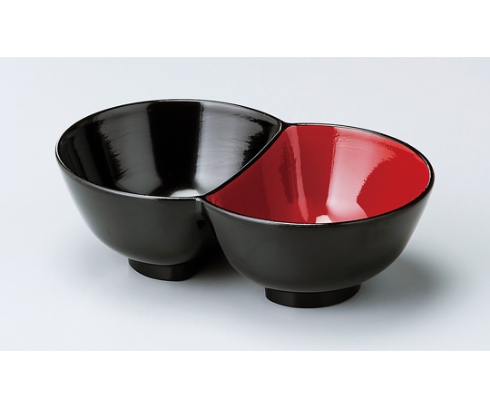 福井クラフト 255ツイン丼 朱/黒ツートン 42012680 1個（ご注文単位1個）【直送品】