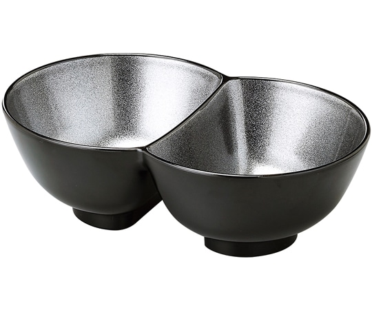 福井クラフト 255ツイン丼 黒内銀梨地 42012700 1個（ご注文単位1個）【直送品】