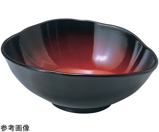 福井クラフト 4寸 吉野鉢 黒内朱ぼかしパール 51353540 1個（ご注文単位1個）【直送品】