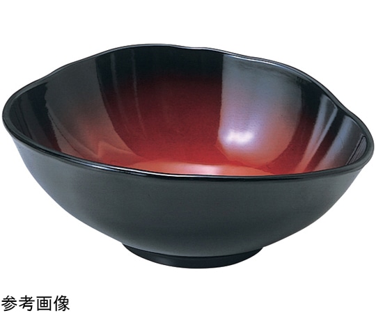 福井クラフト 6寸 吉野鉢 黒内朱ぼかしパール 51353560 1個（ご注文単位1個）【直送品】