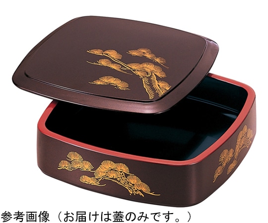 福井クラフト 三味胴8寸 溜パール老松(蓋) 70014160 1個（ご注文単位1個）【直送品】