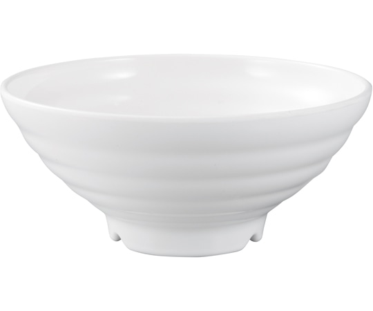 福井クラフト メラミン φ22.8 福寿太ロクロ目麺鉢 白グロス 51025710 1個（ご注文単位1個）【直送品】