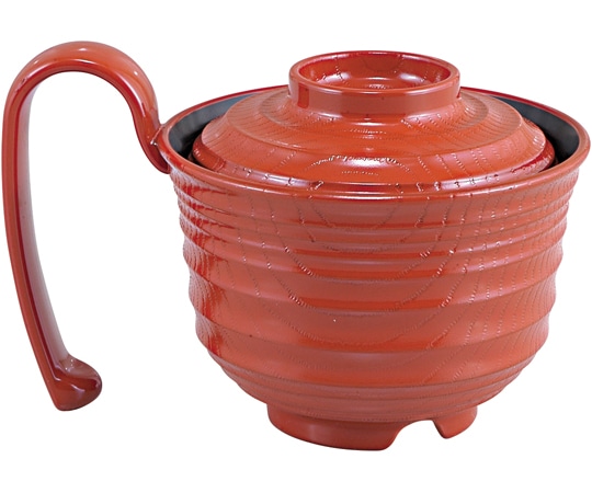 福井クラフト 超耐熱グリッピー椀(蓋親)柿朱内黒 31001280 1個（ご注文単位1個）【直送品】