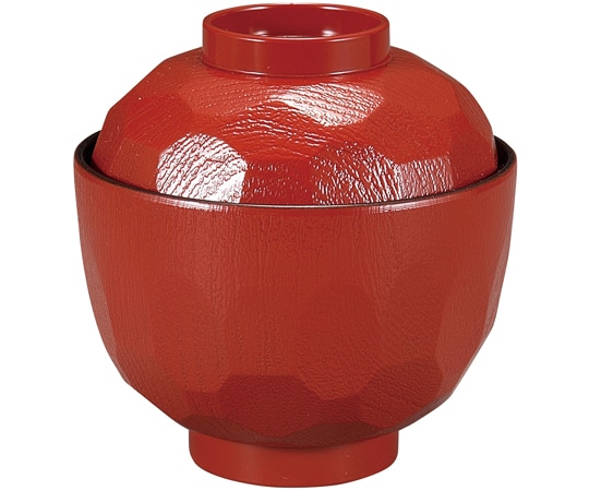 福井クラフト 亀甲小吸椀 朱内黒 30044360 1個（ご注文単位1個）【直送品】