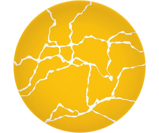 福井クラフト A150寿司皿 イエロー乱糸 12041880 1個（ご注文単位1個）【直送品】