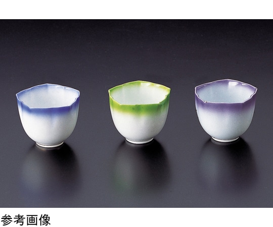 福井クラフト 陶)桔梗型珍味(小)グリーン吹塗 89670620 1個（ご注文単位1個）【直送品】