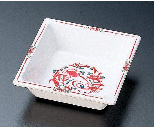 福井クラフト 渕付角鉢 赤絵 22000900 1個（ご注文単位1個）【直送品】