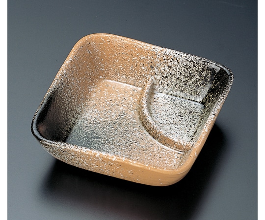 福井クラフト 仕切付隅丸角鉢 灰釉 22911380 1個（ご注文単位1個）【直送品】