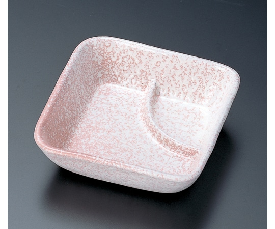 福井クラフト 仕切付隅丸角鉢 志野 22911400 1個（ご注文単位1個）【直送品】