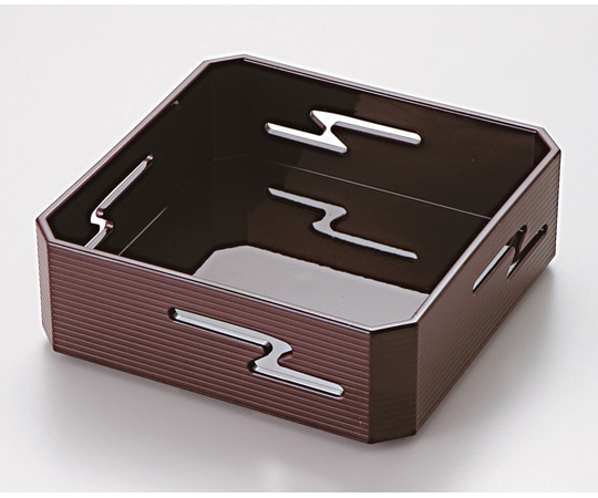 福井クラフト 3.5寸 隅切すかし鉢 新溜 54300550 1個（ご注文単位1個）【直送品】