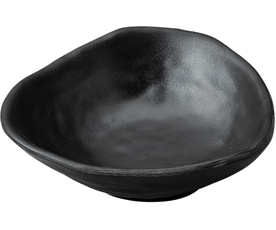 福井クラフト 三角反ゆず目鉢 黒マット 75005540 1個（ご注文単位1個）【直送品】