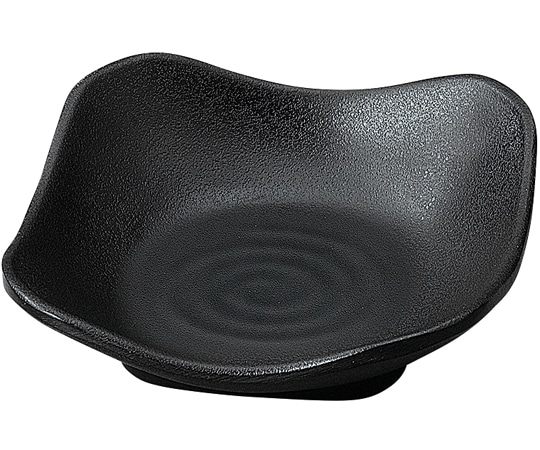 福井クラフト メラミン 9.1角隅切羽反皿 黒マット 75005550 1個（ご注文単位1個）【直送品】