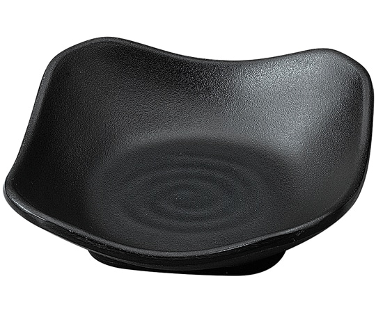 福井クラフト メラミン 11.5角隅切羽反皿 黒マット 75005560 1個（ご注文単位1個）【直送品】