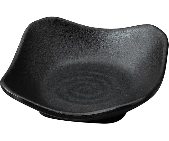 福井クラフト 13.4 角隅切羽反皿 黒マット 75005570 1個（ご注文単位1個）【直送品】