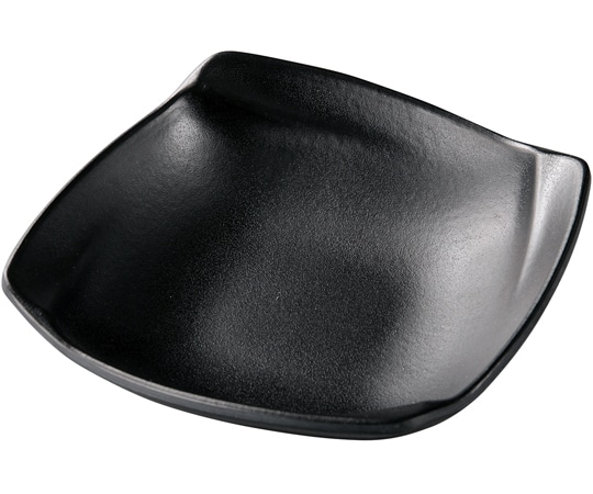 福井クラフト メラミン 15.4 ひねり四方折り目鉢 黒マット 51024740 1個（ご注文単位1個）【直送品】