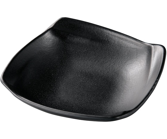 福井クラフト メラミン 18.5 ひねり四方折り目鉢 黒マット 51024750 1個（ご注文単位1個）【直送品】