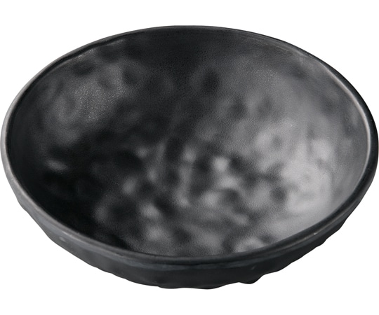 福井クラフト メラミン 16.5 ひねり内ゆず目丸鉢 黒マット 51024770 1個（ご注文単位1個）【直送品】