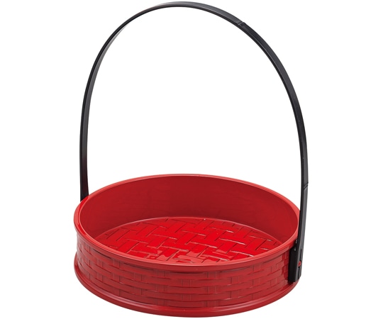 福井クラフト 5.5寸 アジロ盛篭 赤二度塗りSET 55203880 1個（ご注文単位1個）【直送品】