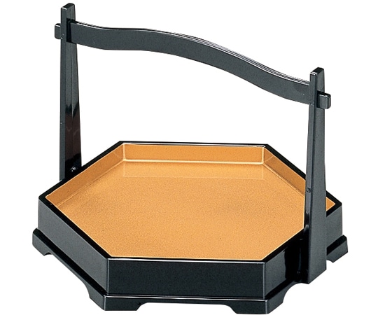 福井クラフト 六角手提 黒内金パール 51013530 1個（ご注文単位1個）【直送品】