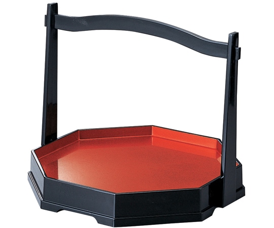 福井クラフト 八角手提 黒内朱 51013610 1個（ご注文単位1個）【直送品】