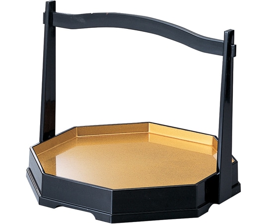 福井クラフト 八角手提 黒内金パール 55002840 1個（ご注文単位1個）【直送品】