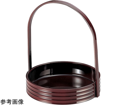 福井クラフト 6寸 ロクロ目手提盛器 溜 51023540 1個（ご注文単位1個）【直送品】