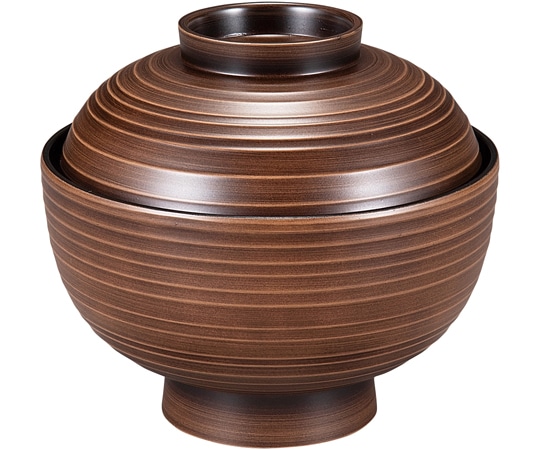 福井クラフト 耐熱4寸 乱引吸物 ダークかすみ内黒 30045110 1個（ご注文単位1個）【直送品】