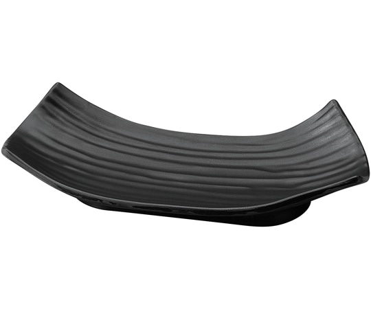 福井クラフト メラミン 29.4 ひねり両上り帯筋目鉢 黒マット 75005780 1個（ご注文単位1個）【直送品】