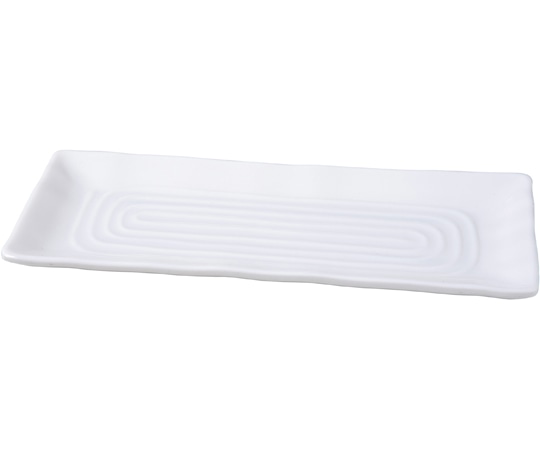 福井クラフト 31cm 渦焼き物長皿(大)白グロス 83360150 1個（ご注文単位1個）【直送品】