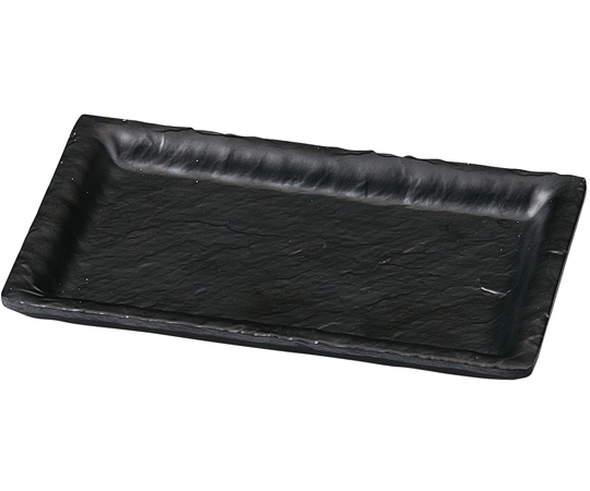 福井クラフト 168×98 石削り長角皿 黒マット 80521910 1個（ご注文単位1個）【直送品】