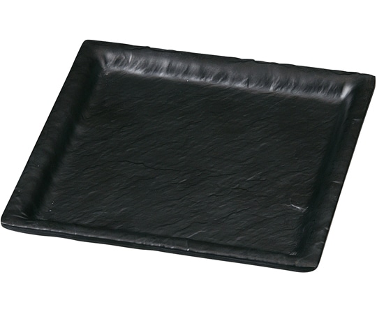 福井クラフト 169×169 石削り角皿 黒マット 80521920 1個（ご注文単位1個）【直送品】