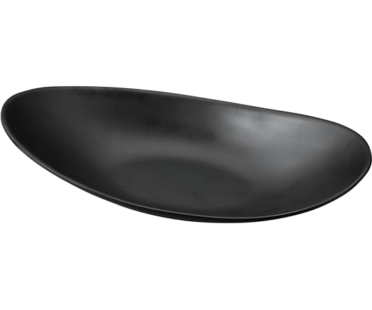 福井クラフト メラミン 31.6 ひねり反舟皿 黒マット 75005720 1個（ご注文単位1個）【直送品】