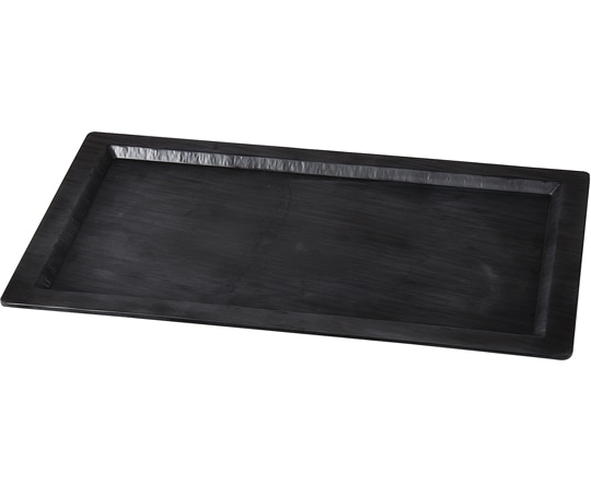 福井クラフト 53cm 石削り長角皿 黒マット 80521985 1個（ご注文単位1個）【直送品】