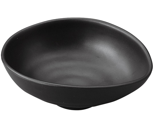 福井クラフト メラミン 17.0 楕円たわみ内筋鉢 黒マット 75005730 1個（ご注文単位1個）【直送品】