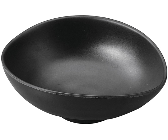 福井クラフト メラミン 20.2 楕円たわみ内筋鉢 黒マット 75005740 1個（ご注文単位1個）【直送品】