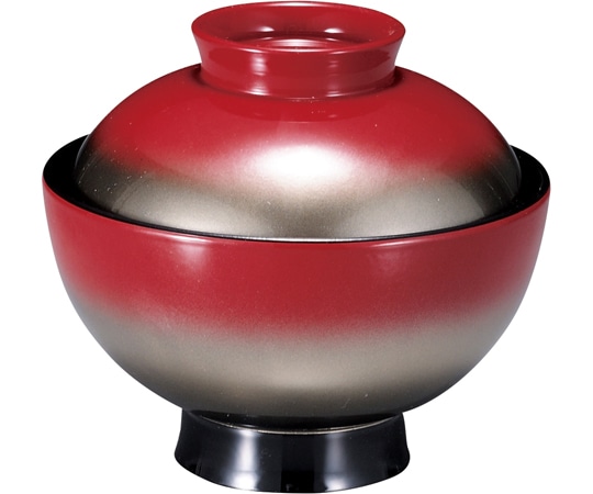 福井クラフト TA4寸 仙才丸椀 朱銀ぼかし 31006520 1個（ご注文単位1個）【直送品】