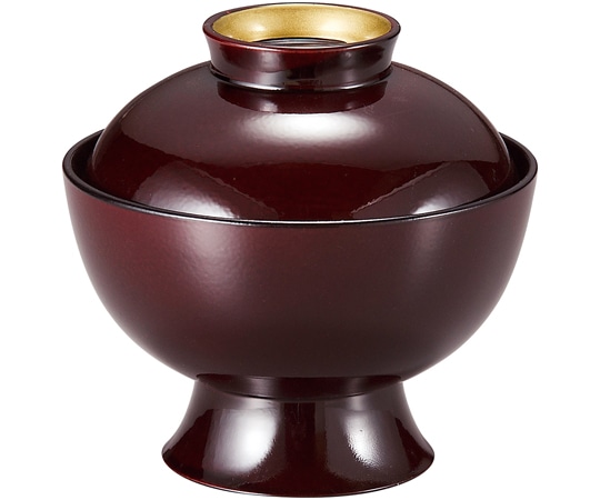 福井クラフト 耐熱4寸 高台高仙才椀 溜高台内金 内黒 37002020 1個（ご注文単位1個）【直送品】