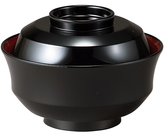 福井クラフト 耐熱4寸 天竜寺椀 黒無地 内朱 30048240 1個（ご注文単位1個）【直送品】