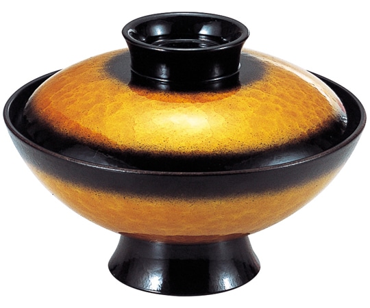 福井クラフト 耐熱4寸 小槌吸物椀 アクアイエロー 内黒 12025280 1個（ご注文単位1個）【直送品】