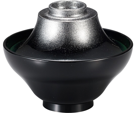 福井クラフト 福富士椀(蓋親)銀彩ぼかし 31007940 1個（ご注文単位1個）【直送品】