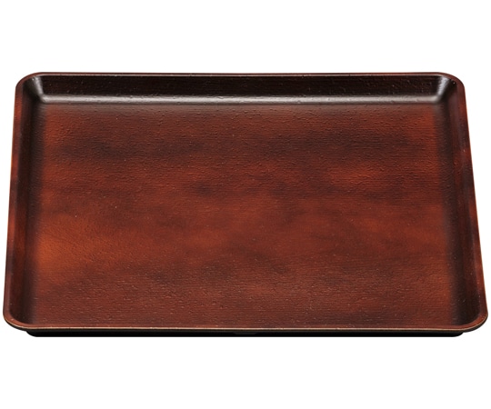 福井クラフト (AP)尺2 木目正角トレー ブラウン弱SL 11016980 1個（ご注文単位1個）【直送品】