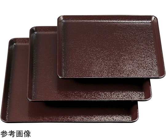 福井クラフト 耐熱FRP)尺2 木目角盆 茶SL 16010630 1個（ご注文単位1個）【直送品】