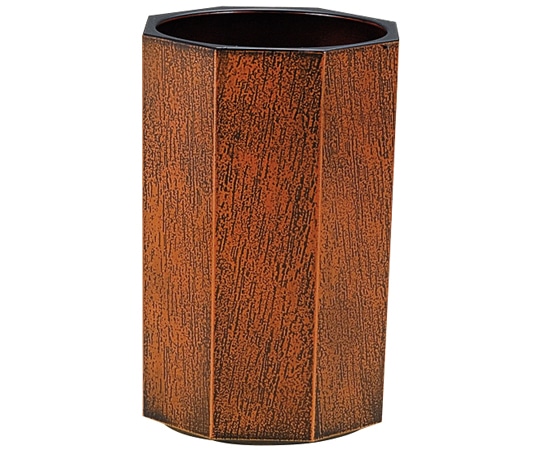 福井クラフト 八角木目箸立(大 φ83)栃天黒 45001040 1個（ご注文単位1個）【直送品】